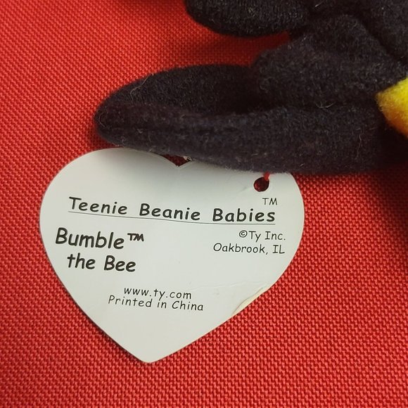 Bumble The Bee 1999 Ty Teenie Beanie Babies Mini Plush Stuffed Toy - Picture 6 of 11
